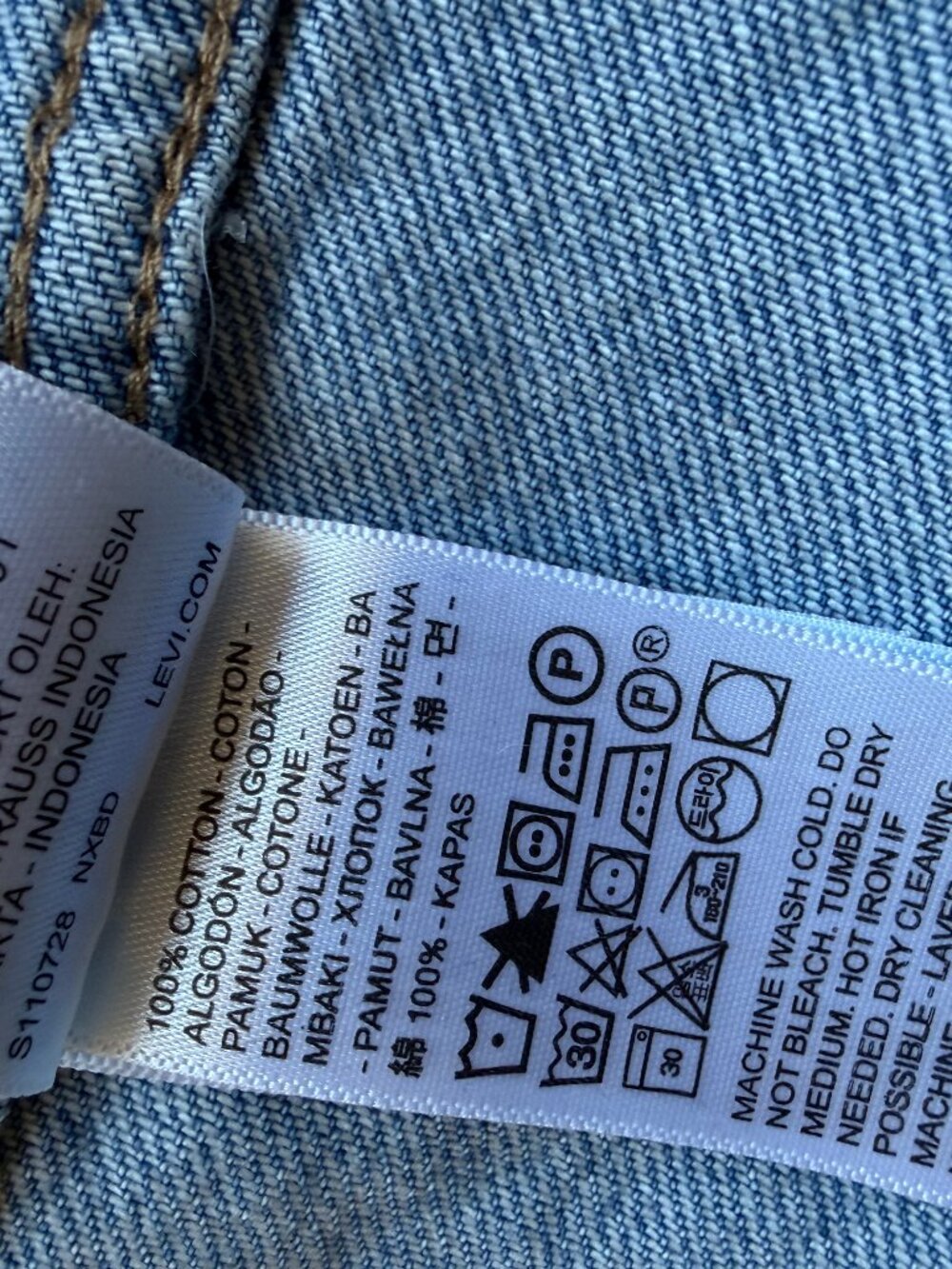 Levi's Jeans Denim Jacket Flynn Western Dress XL - Picture 5 of 7